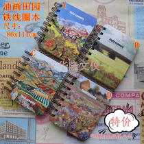  Wenxin stationery iron coil notepad Portable diary Korean version retro tower starry sky homework notebook