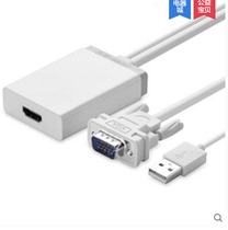  Green union vga to HDMI cable converter VGA male to HDMI female computer connection TV HD headband audio
