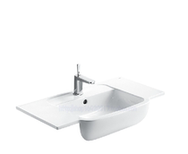 HCG and adult bathroom L4681S table surface integrated washbasin semi-inlaid edge bench surface washbasin special cabinet