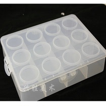 12 grid oversized transparent 100ml special gouache pigment box Marley Meibang bottled toner box