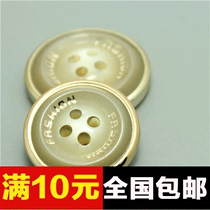 Button high-grade beige gold border letter suit buckle overcoat buckle mens buckle 15MM ~ 30MM