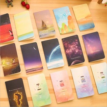 Mini starry notepad portable student car line book portable soft face copy handwritten small 80K diary book