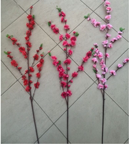 Emulated Peach Branches Plum Branches Fake Peach Blossom Branches Spring Festival Special price Each color peach flower with great peach blossom 10 branches
