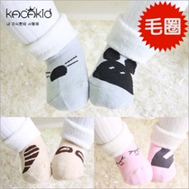 Spring and autumn winter men and women baby socks baby thick Terry socks Korean version of flanged baby socks warm socks