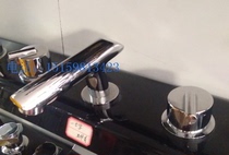 Copper split basin faucet double three-hole hot and cold washbasin basin faucet washbasin faucet washbasin short faucet