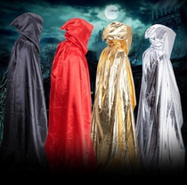 Adult Halloween Costume Black Halloween Cloak Wizard Robe Childrens Performance Coat Death Cloak Cloak