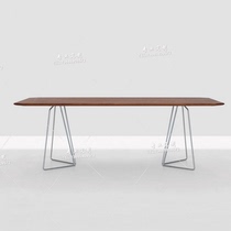 Nordic solid wood desk Workbench conference table designer table simple personality desk negotiation table