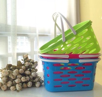 Large plastic bath basket Bath basket storage basket Bath basket Portable basket Bath blue wash basket