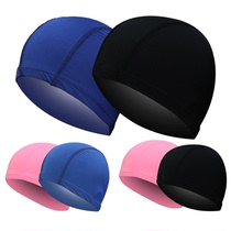 2018 Adult Swimming Cap Printed Men and Womens Universal Solid Color Long Elastic Spa Comfortable Elastic Cloth Cap