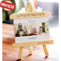 Handmade log photo frame table white living room photo album set cute bedroom wedding photo framed little man stand