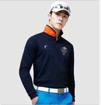 Korean Version Golf Clothing Male Lady Long Sleeve T-shirt Polo Shirt Flipped Polo Clothing