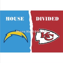 San Diego Chargers Kansas City Chiefs House Divided Flag