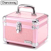 Korean cosmetic case desktop storage box nail art toolbox professional portable cosmetic case with makeup box storage box storage box