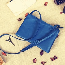 Spring and Summer is about three layers of zipper zipper shoulder bags with one shoulder diagonally across the mobile phone bag