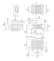 LCP material horizontal SMD patch skeleton EPC19 L foot multi-slot six slot