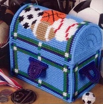 Three-dimensional wool cross-stitch box Jewelry box Storage box storage box kit material bag Blue safe
