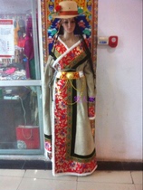 Tibetan clothing Tibetan autumn clothing high imitation lambskin robe Tibetan women winter life clothing Lambskin Tibetan robe