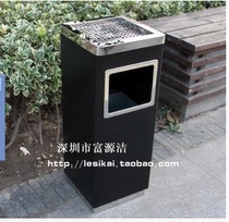 Square stainless steel soot bucket Hotel trash can Lobby seat soot bucket Hotel fruit box