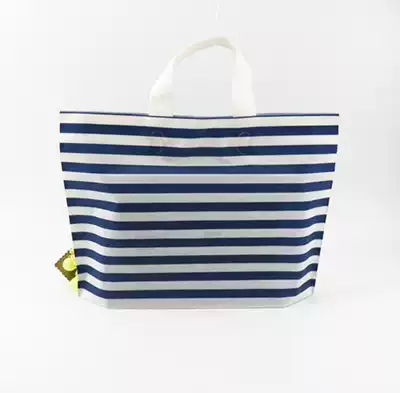 加厚磨砂藍白條服裝店手提袋塑料袋禮品包裝袋塑膠袋百貨店袋子包郵