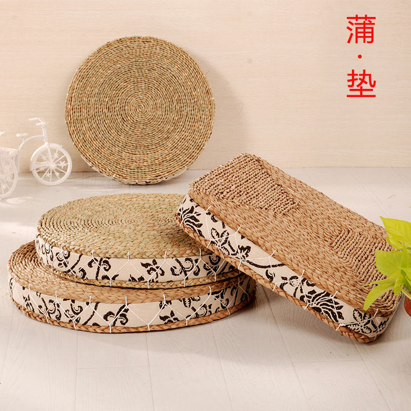 Tea ceremony Straw woven futon Tatami bay window mat Meditation meditation mat Buddha Yoga thickened floor meditation cushion