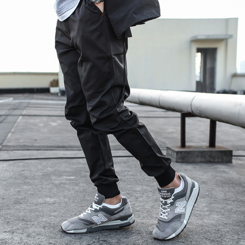 Japanese-Style Jogger Pants for Men, Spring and Summer Trendy Brand Long Pants, Sports Pants with Cuffs, Cargo Pants with Tapered Legs, Harem Pants