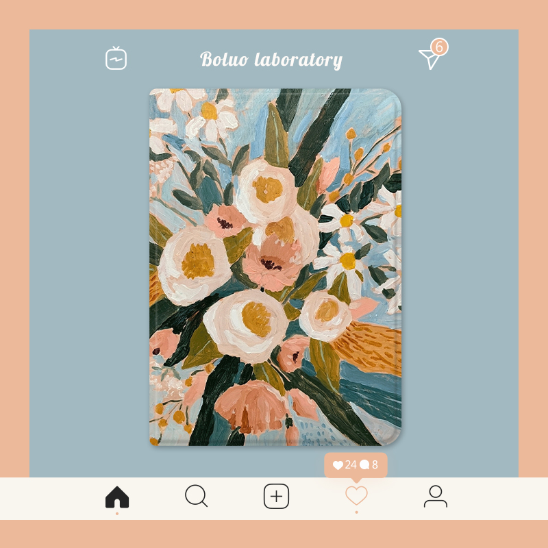 2020 models ipad8 protective case 10 2 with pen slot 8 oil painting mini5 retro 2021pro 11 inch 10 5 shell air4 suitable for Apple tri-fold 201