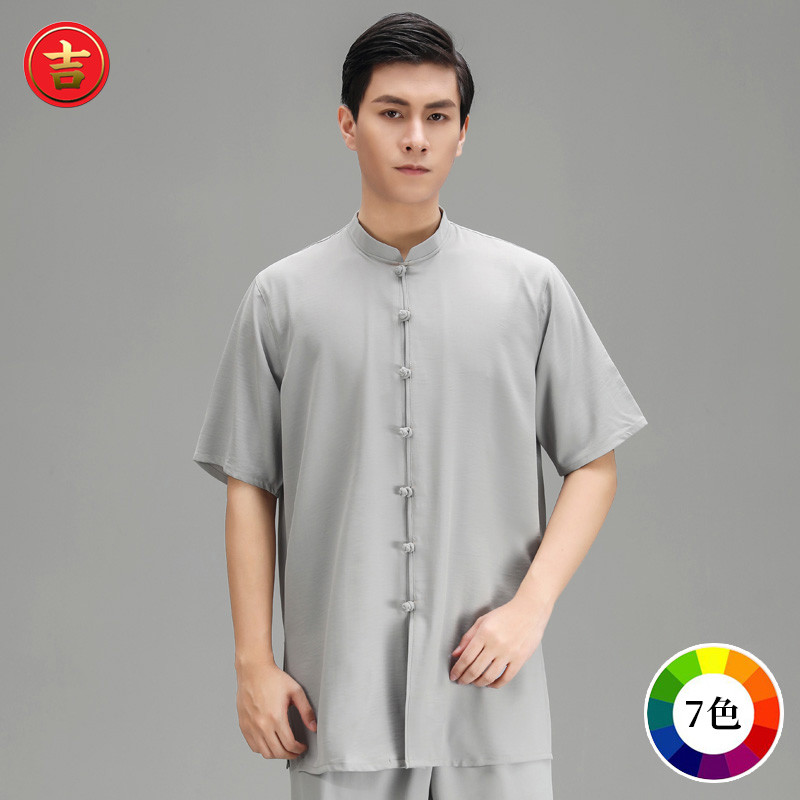 2022 new summer tai chi suit men and women short-sleeved thin suit summer tai chi competition performance training suit