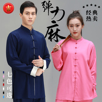 Tai Chi uniforms for men and women Spring autumn season long sleeves Two sets of Chinese Wind Taijiquan Costume Competition Performance Practice