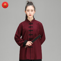 Hao Ji 2019 New Tai Chi Clothing Womens Style Spring Autumn Collage Chinese Wind Chen Jiaou for the Competition Performance and Performance Conqueror
