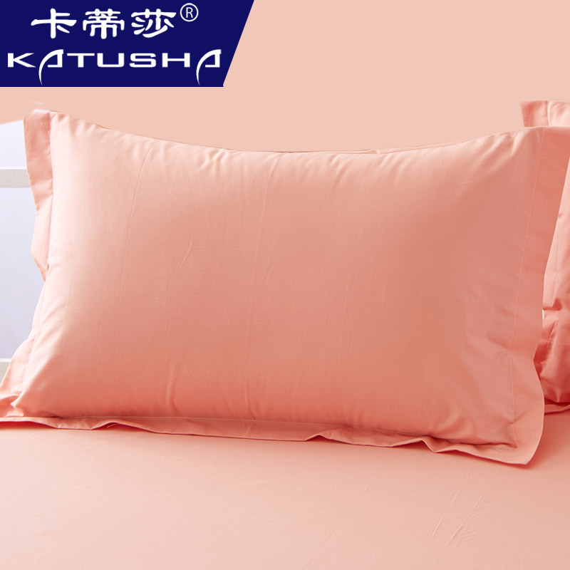 Pure colour all-cotton pillowcase white pure cotton single pillow pillowcase pillowcase latex pillowcase adult pair