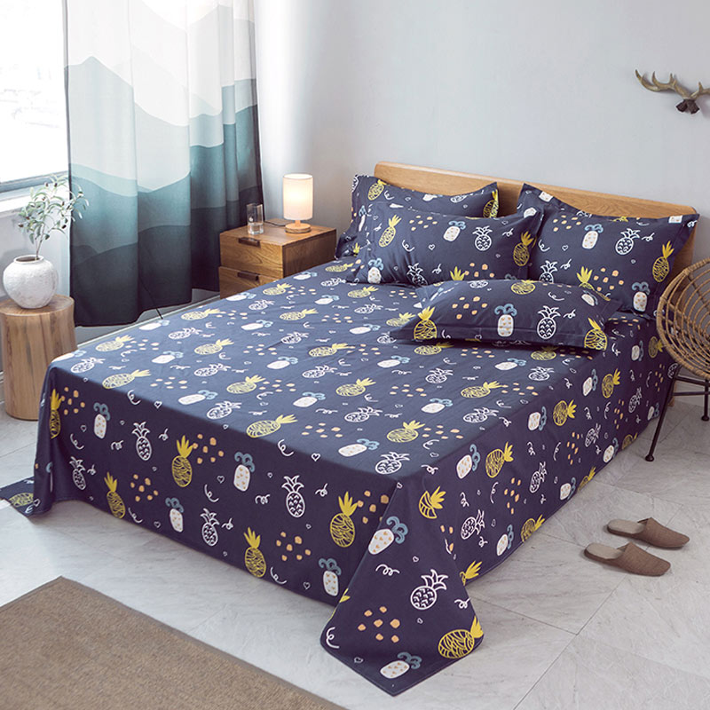 Sheet Single Piece Single Piece Pure Cotton Thickened Mill 100 All cotton quilts Single pillowcase 2 Three sets Single 1 m 5 cushion Single Naked Sleeping-Taobao