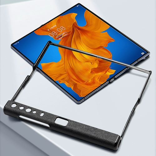 Huawei, совместимый чехол для телефона, мобильный телефон, черный умный защитный чехол, складывающийся экран, из натуральной кожи, женский стиль, 5G