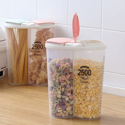 Гранит Разное зерновое хранилище пластиковый подпрограмма Harl Kitchen Homeving Food Sealing Bean Bean коробка для хранения бобов