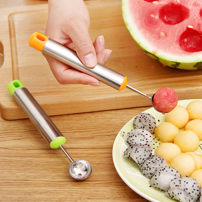 Uthu Stainless Steel Digger Fruit Ball Divider to dig the ball spoon Home Dig Watermelon Ice Cream Round Spoon