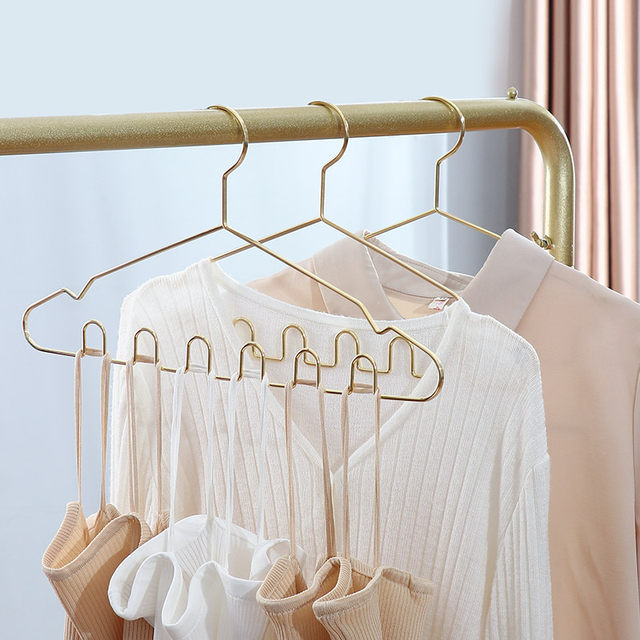 Yousiju wavy sling clothes hanger dormitory iron seamless anti-slip clothes hanger multi-functional underwear storage hanger