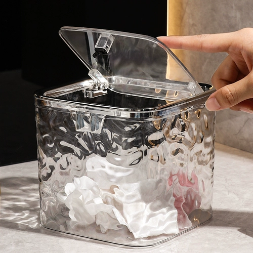 Высококачественное прозрачное маленькое милое мусорное ведро для домашнего использования