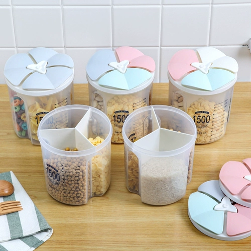 Гранит Разное зерновое хранилище пластиковый подпрограмма Harl Kitchen Homeving Food Sealing Bean Bean коробка для хранения бобов