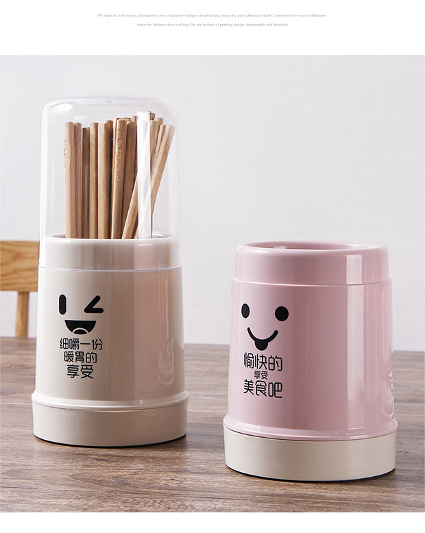 Yousiju Phim hoạt hình đũa chống bụi bằng nhựa có nắp Dụng cụ nhà bếp tiện dụng thìa đũa đũa - Đồ ăn tối chén ăn cơm