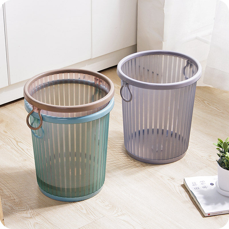 Household living room Large plastic trash can Creative kitchen classification lidless trash can Powder room toilet paper basket