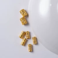 流光 [家 999足金錾刻金黄金六字真言桶珠 纯黄金桶珠古法金珠转运]