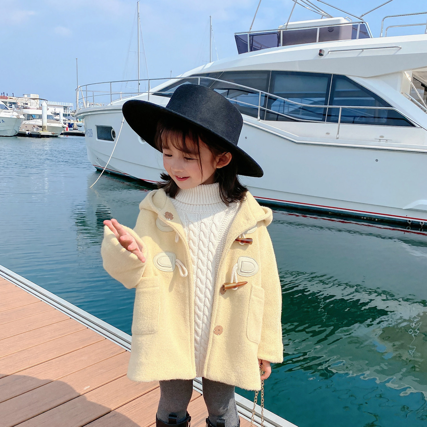 Yangmeijia children's clothing 2022 winter clothing new girls' woolen coat children's baby Korean style foreign style thickened woolen coat