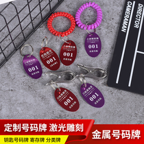 Number plate digital hand card restaurant spicy hot call number plate with clip mark number storage key card sticker customization