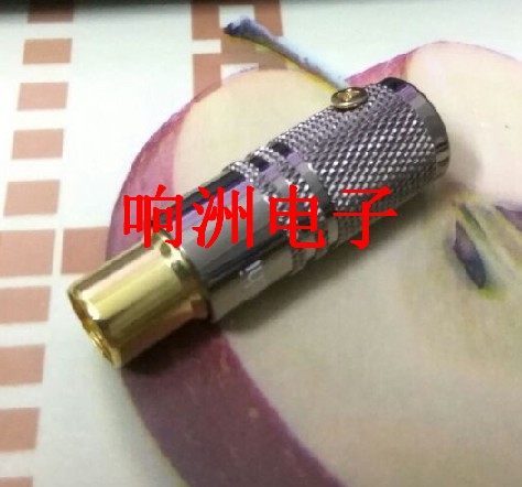 Pure copper gilded solder-free antenna male connector 9 5mmTV cable old TV high frequency head RF radio frequency plug