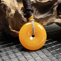 Ruihuang Cui Natural Jade Fine Jewelry Burmese Material Huanglong Jade Safety Buckle Pendant Jade Pendant Jade Wearing Certificate