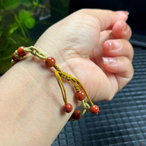 Ruihuang Cui Natural Jade Fine Jewelry Huanglong Jade Full Red Pixiu Bracelet Hope Child Jackie Chan Bracelet Gift