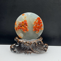 Ruihuang Cui natural jade Yunnan Huanglong Jade fine jewelry pretty color cleverly carved dragon and phoenix pendant sweater chain