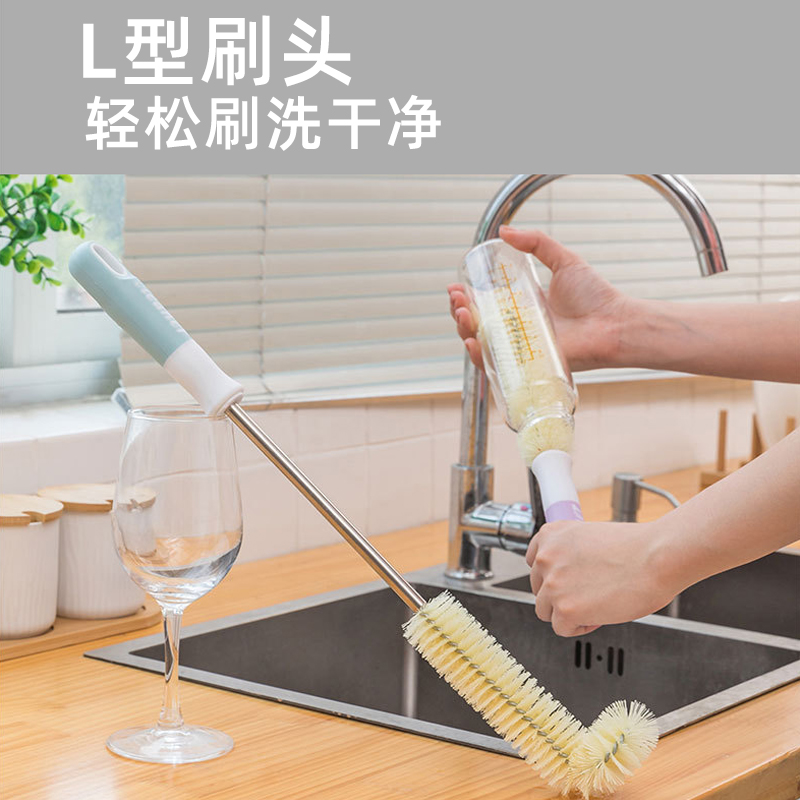 Lengthened Handle Cup Brush No Dead Angle Clean Small Brush Wash Cup Theorizer Tea Scale Water Scale Cleaning Brush Water Cup Kettle Brush