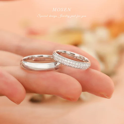 末森 Ювелирное украшение, инкрустация камня, кольцо подходит для мужчин и женщин для влюбленных, золото 750 пробы, легкий роскошный стиль, делается под заказ