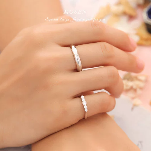 末森 Ювелирное украшение, инкрустация камня, кольцо подходит для мужчин и женщин для влюбленных, золото 750 пробы, легкий роскошный стиль, делается под заказ