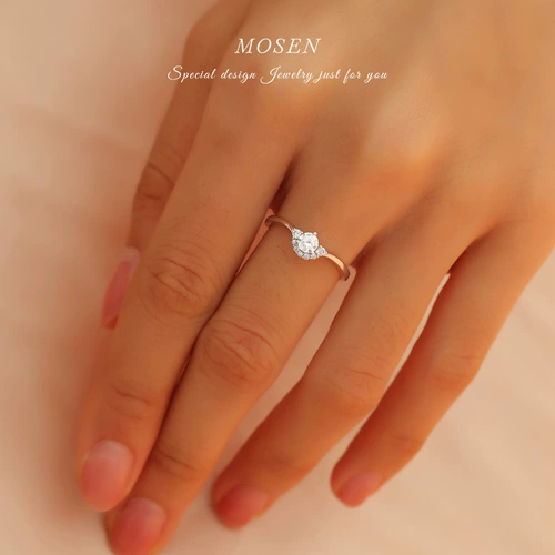 末森 Ювелирное украшение, обручальное кольцо, инкрустация камня, золото 750 пробы, легкий роскошный стиль, делается под заказ